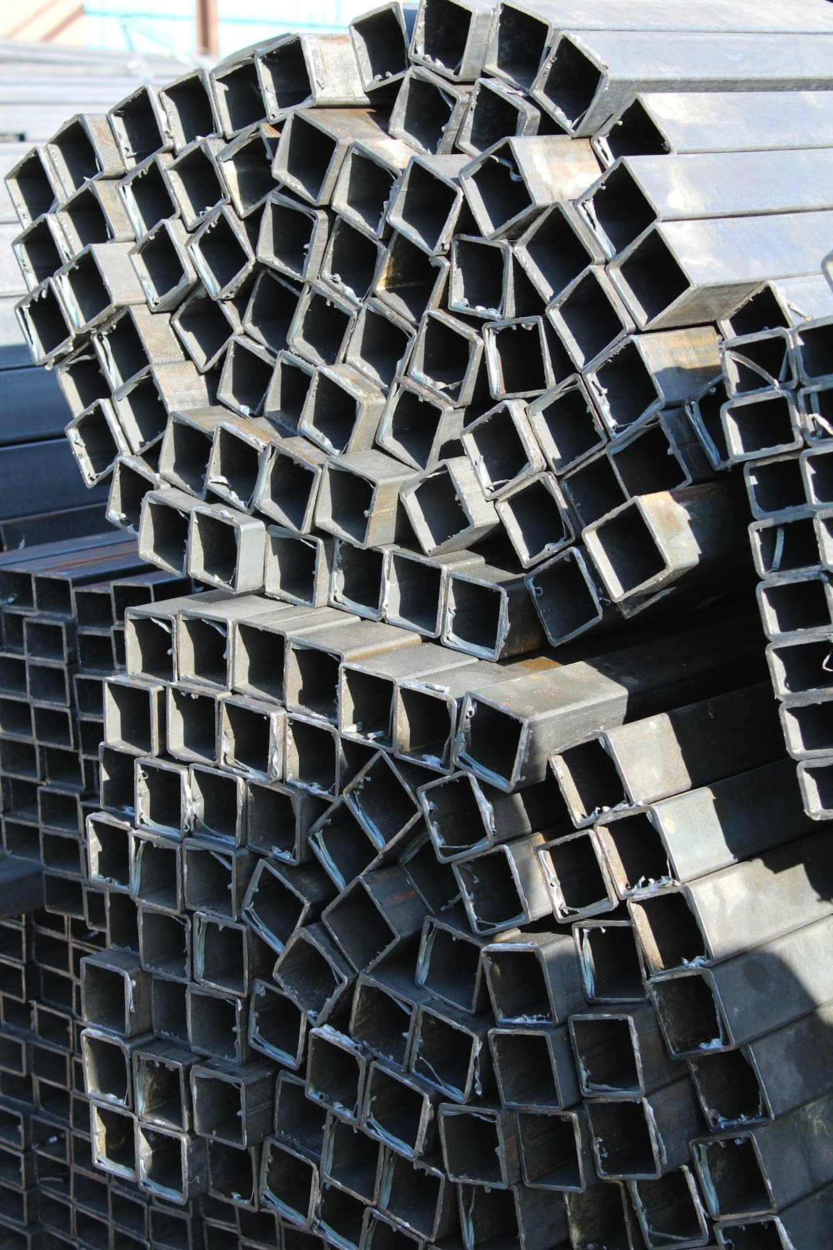 Stacked square MS pipes